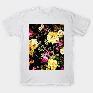 Rose White Vintage Pattern T-Shirt